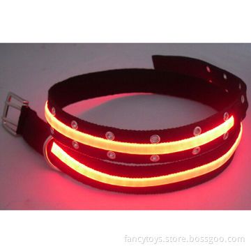 LED flat optical fiber flashing girdle